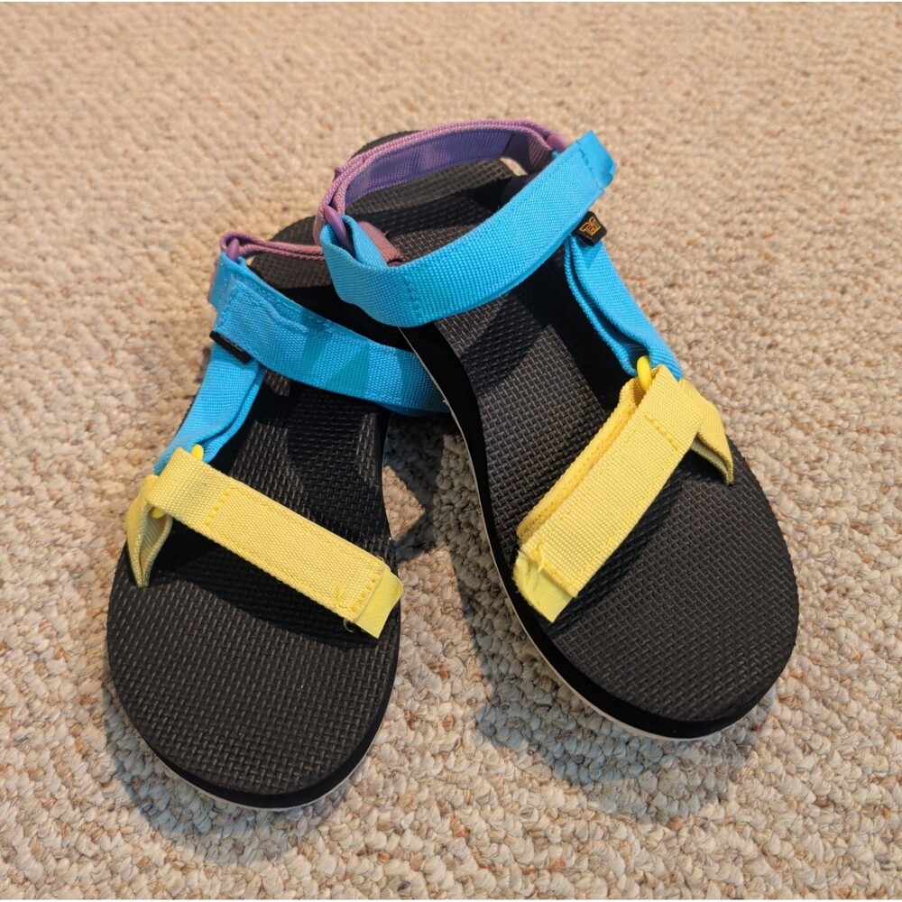 Teva Original Universal 90s Multi Color Colorblock Sandals Womens 9 Strappy